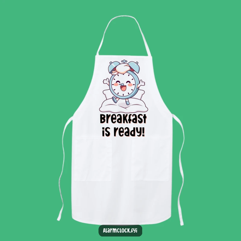 Funny Kitchen Apron: Cheerful Character's Morning Energy, Great for Cooking and Funny Gifts