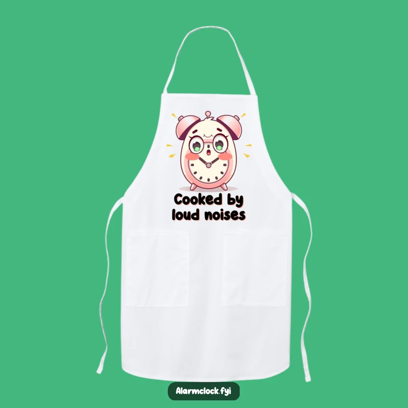 Funny Startled Alarm Apron - Wide-Eyed Chef's Character Gift