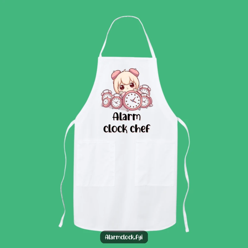 Funny Alarm Clock Pile Peeker Apron - Hilarious Kitchen Wear for Busy Cooks!