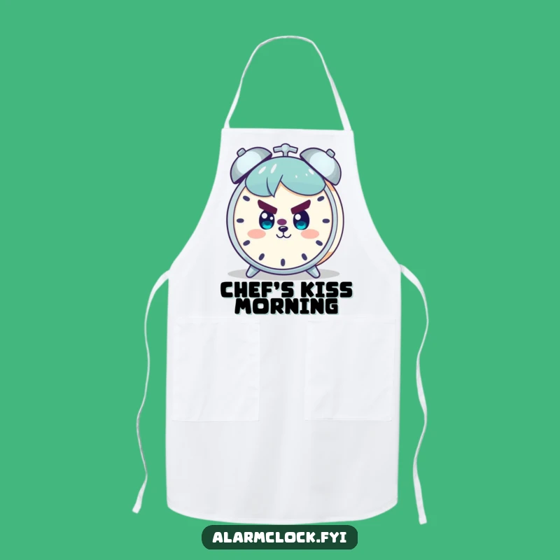 Funny Kitchen Apron: Determined Character's Smile, Great for Motivated Cooks