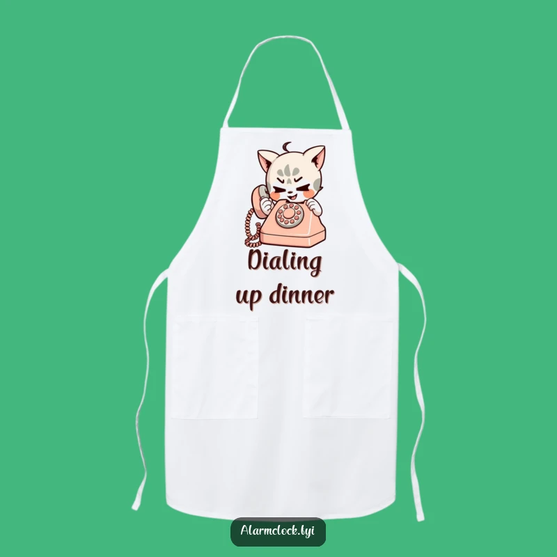 Funny Mischievous Character Apron - Kitchen Pranks with Retro Phone Humor!