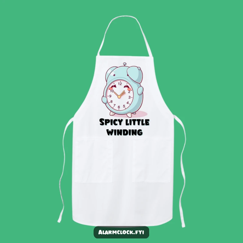 Funny Mischief Clock Apron: Kitchen Prankster Bib, Hilarious Gift for Cooks