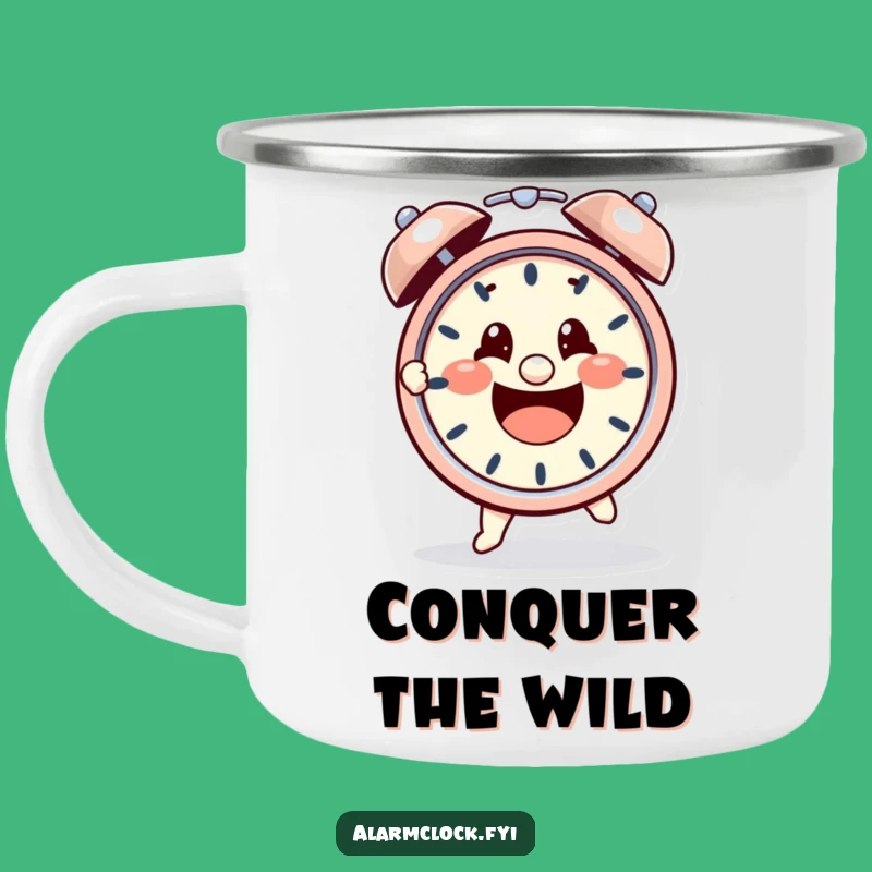 Funny Adventure Mug: Character Beats Alarm, Rugged Funny Gift
