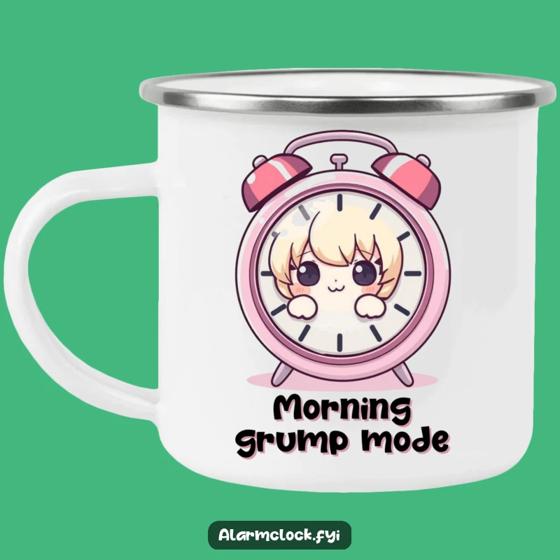 Funny Camping Mug: Curious Character Peeking, Hilarious Outdoor Adventure Gift