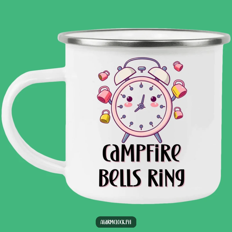 Funny Juggling Alarm Clock Camping Mug: Adventure with Morning Mayhem and Cheer