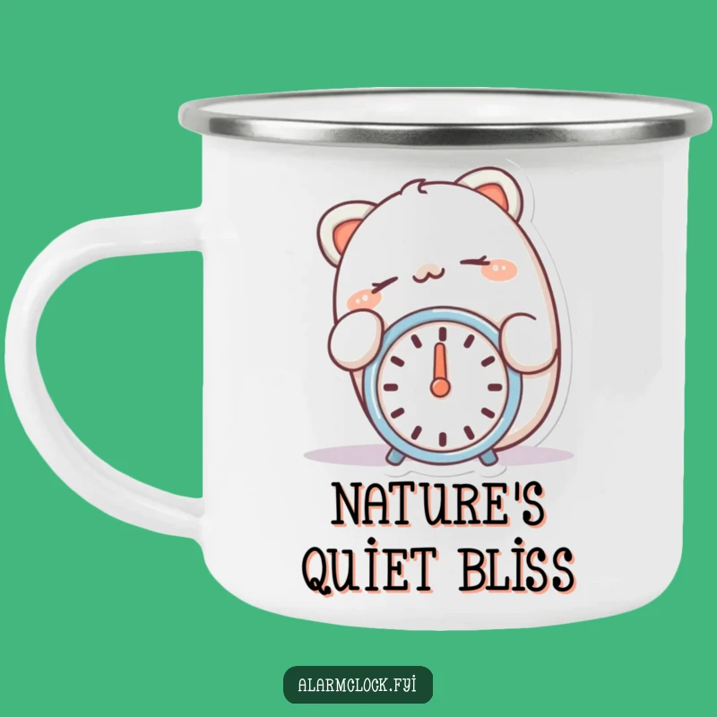 Funny Snooze Master Alarm Clock Camping Mug: Peaceful Mornings On-the-Go!