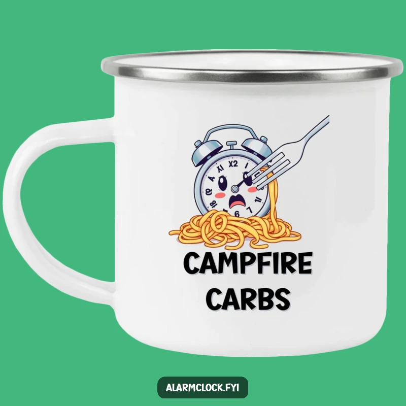 Funny Spaghetti Clock Camping Mug: Fuel Your Adventures with Humor Gift