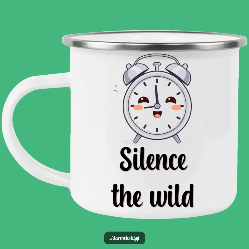 Funny Relief Clock Camping Mug: Morning Peace Drinkware, Hilarious Outdoor Gift