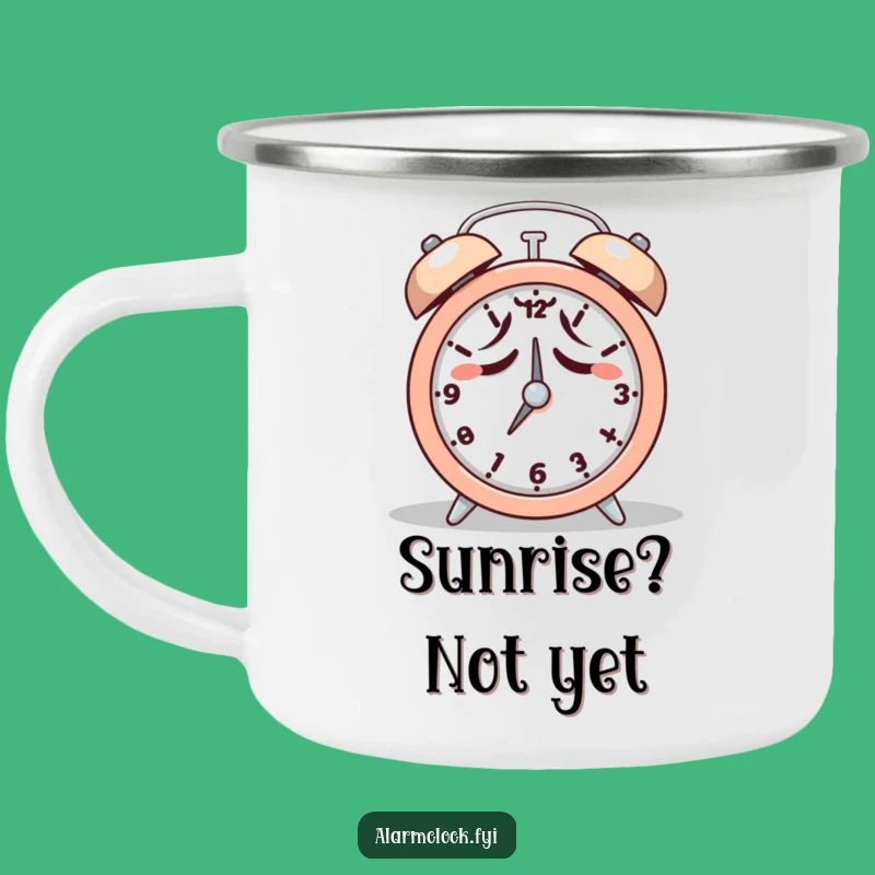 Funny Tired Snooze Camping Mug: Morning Reluctance Fuel