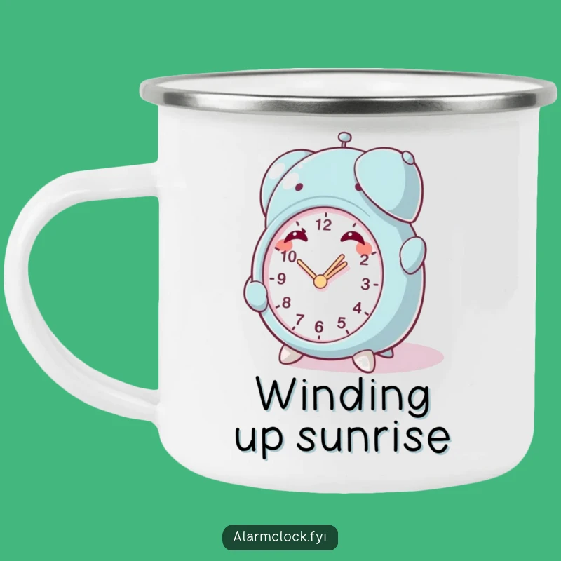 Funny Mischief Clock Camping Mug: Prankster's Drinkware, Hilarious Outdoor Gift