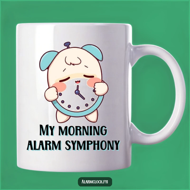 Funny Sleepy Character Slapping Alarm Clock Mug - Perfect Groggily Gift