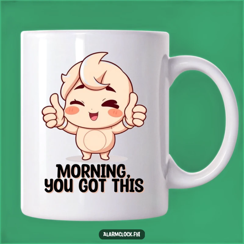 Funny Winking Character Mug: Start Your Day with This Humorous Gift!