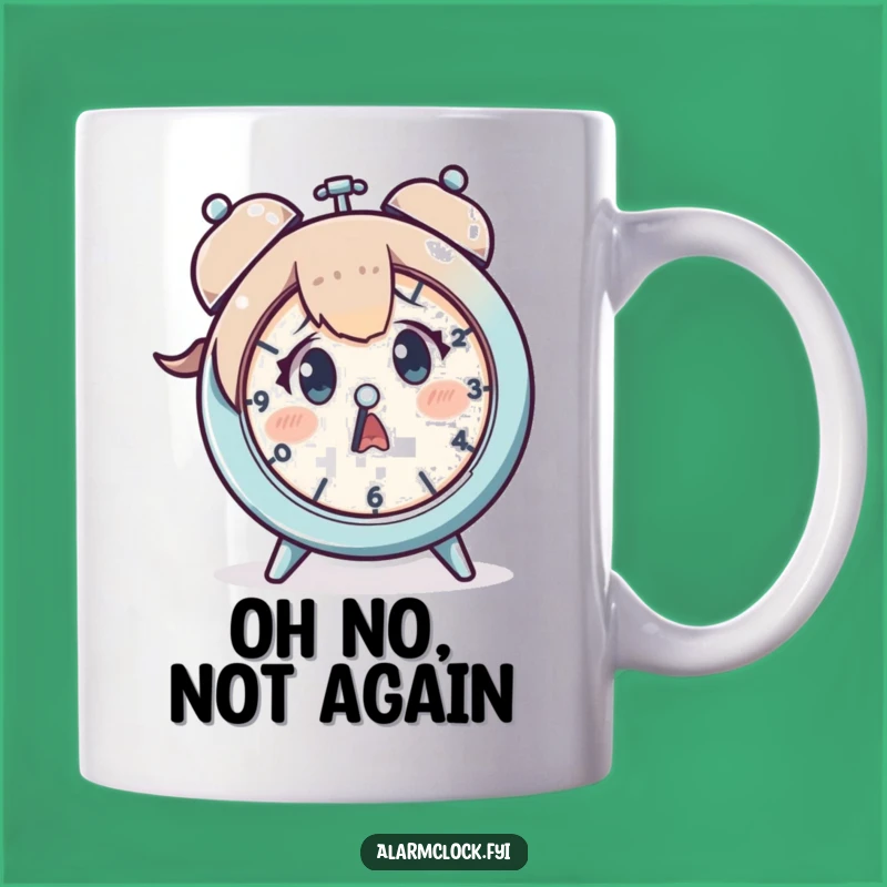 Funny Startled Clock Mug: Perfect Gift for the Chronically Late
