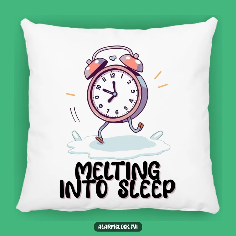 Funny Melting Clock Pillow: Cozy Comfort for Frantic Mornings, Great Funny Gift