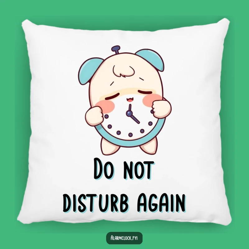 Funny Sleepy Character Pillow - Groggily Slapping Alarm Clock Comfort