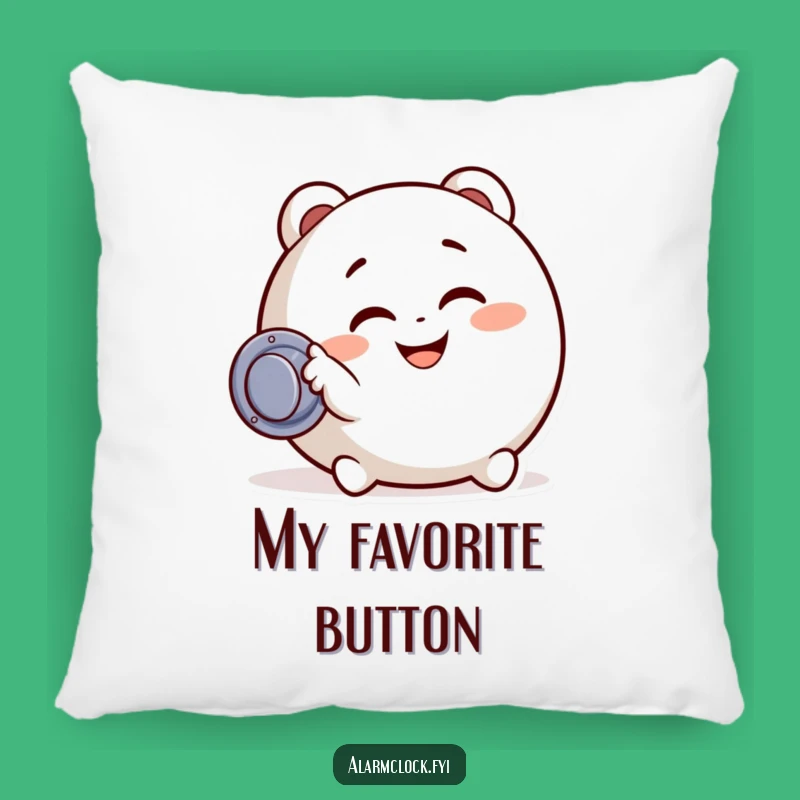 Funny Snooze Button Character Pillow - Soft Hilarious Gift for Cozy Naps