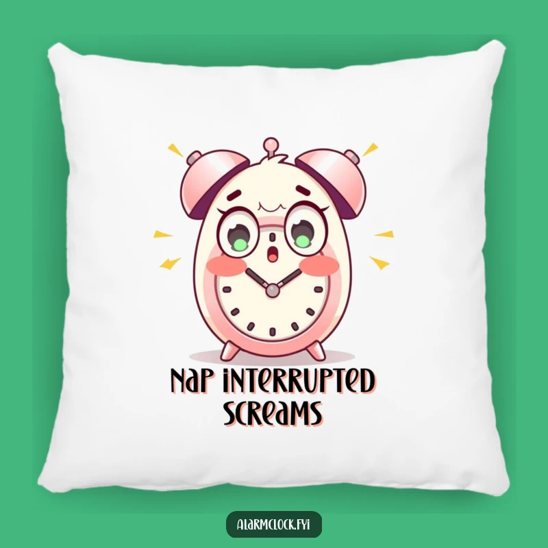 Funny Startled Alarm Pillow - Cozy Wide-Eyed Character Cushion Gift