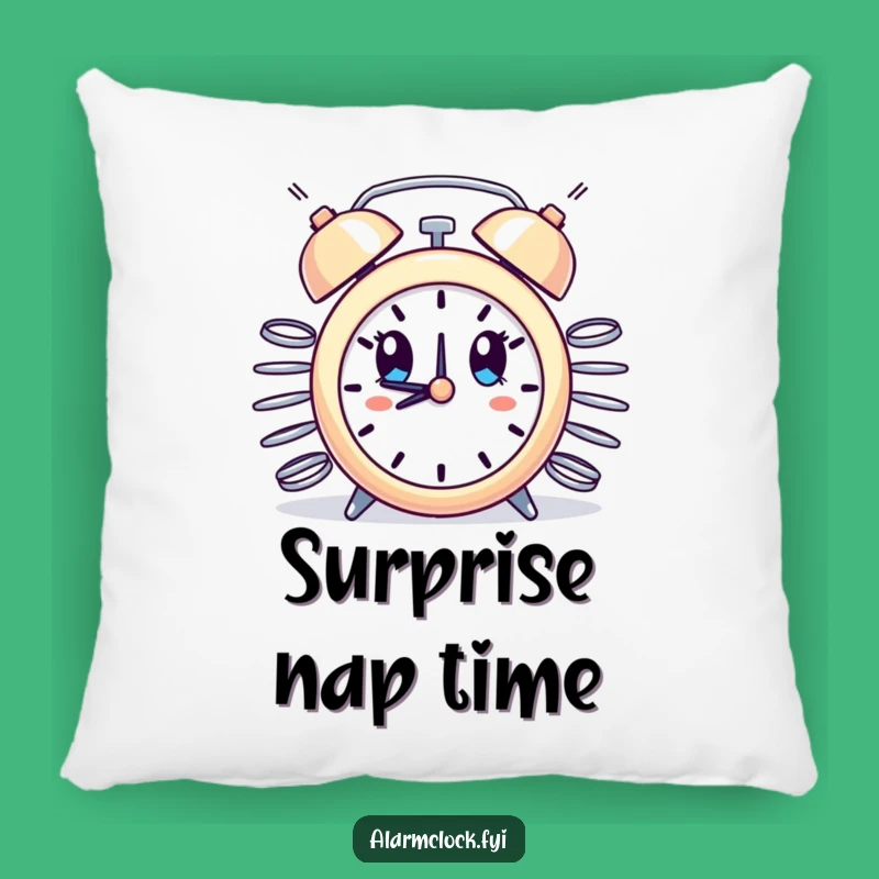 Funny Surprise Alarm Clock Springs Pillow - Comfy and Hilarious 'What Was That?' Cushion