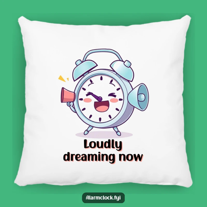 Funny Determined Alarm Clock Pillow: Cozy Up with Motivational Morning Vibes