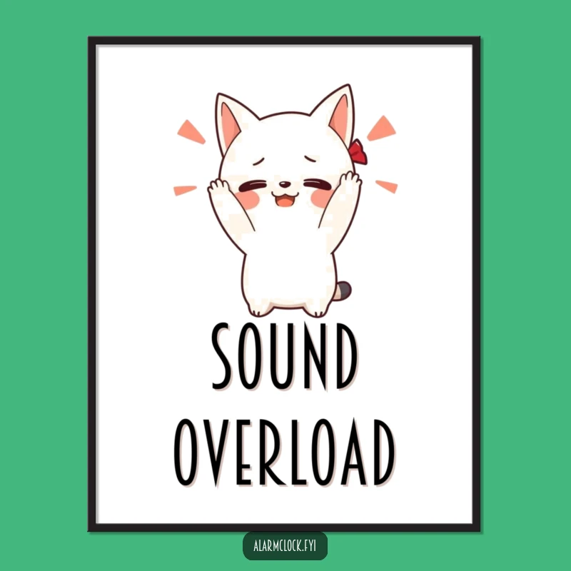 Funny Loud Alarm Character Art Print - Instant Hilarious Decor Gift
