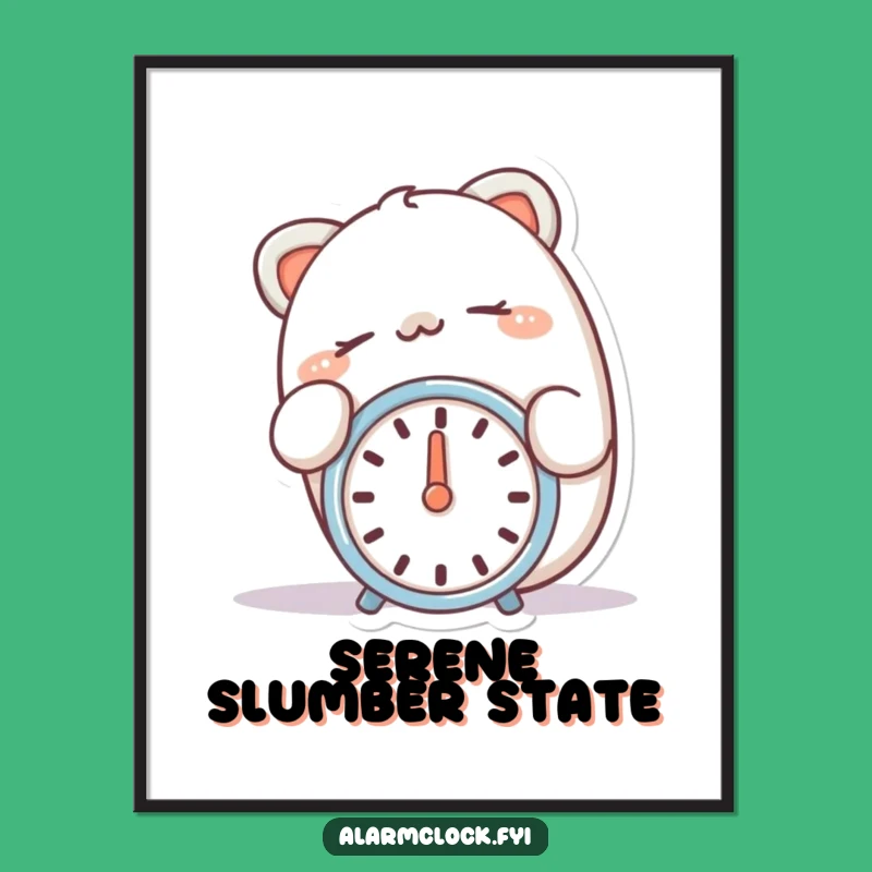 Funny Snooze Master Alarm Clock Digital Art: Serene Decor for a Funny Gift!