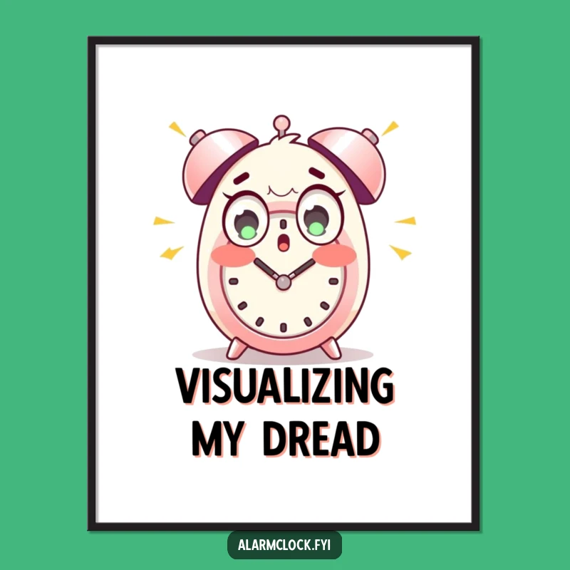 Funny Startled Alarm Digital Art - Wide-Eyed Character Wall Decor Gift