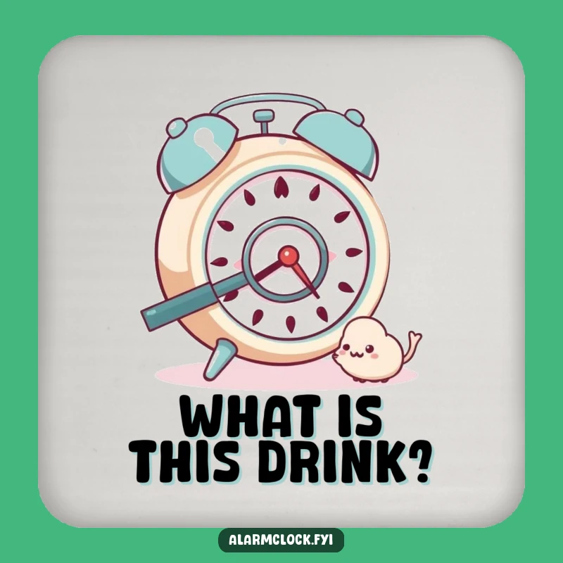 Funny Curious Alarm Clock Coaster: Protect Surfaces with an Inquisitive Touch