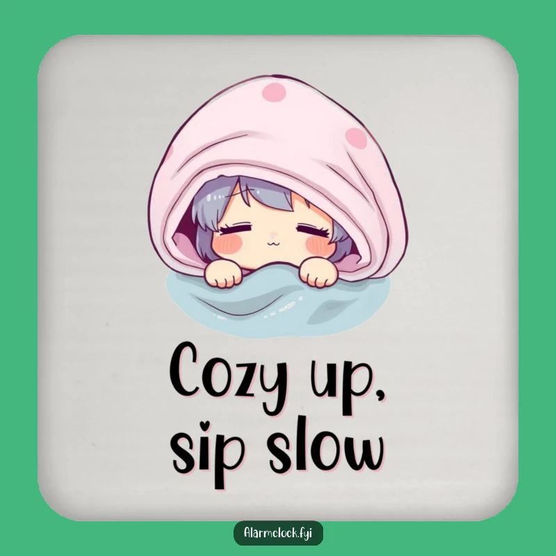 Funny Groggly Peeking Drink Coaster: Protect Surfaces with Morning Grumbles