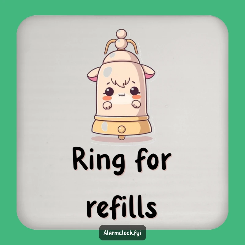 Funny Peeking Bell Coaster: Curious Character's Surface Saver