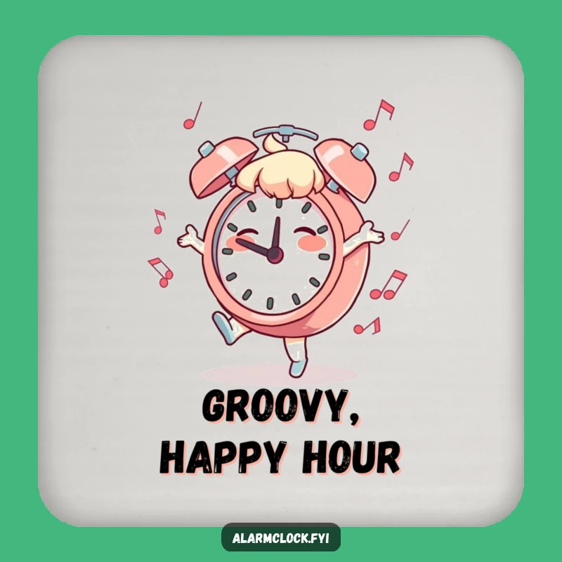 Funny Dancing Clock Coaster Set: Musical Drink Protection, Hilarious Housewarming Gift
