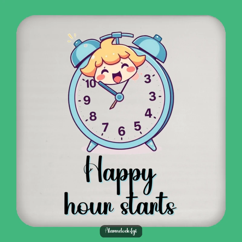 Funny Smashing Alarm Clock Coaster - Protect Surfaces from Morning Rage!