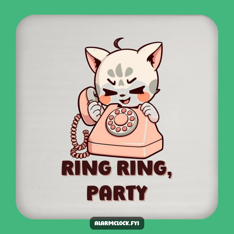 Funny Mischievous Character Coaster - Protect Surfaces with Retro Phone Humor!