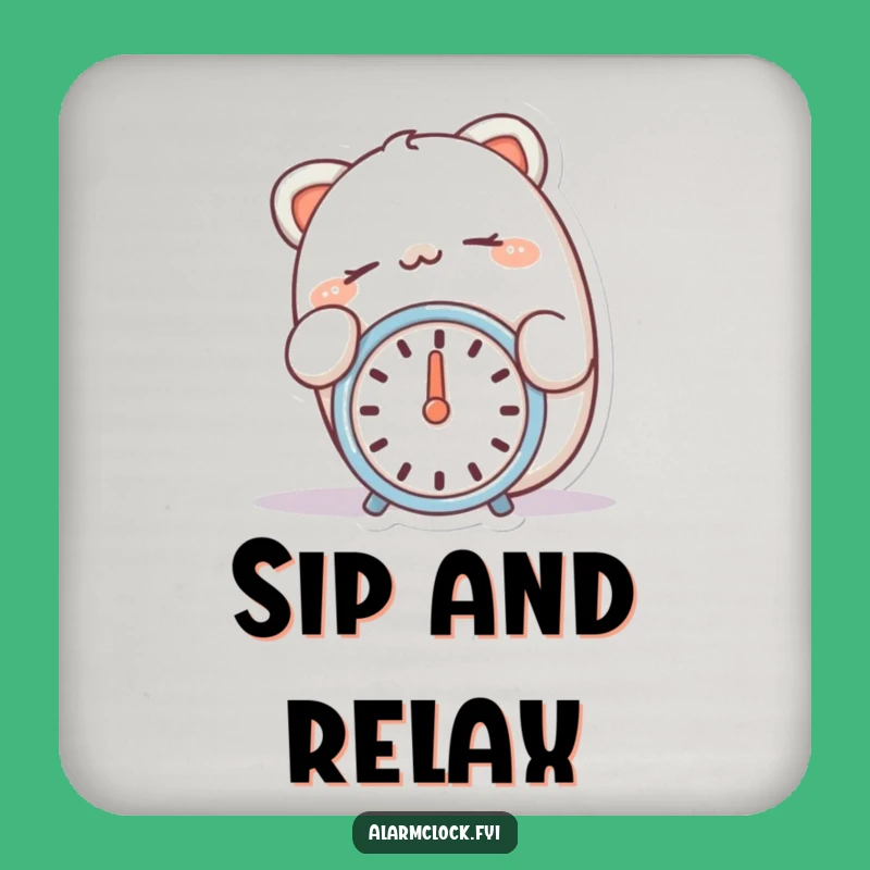 Funny Snooze Master Alarm Clock Coaster: Protect Your Drinks & Peace!