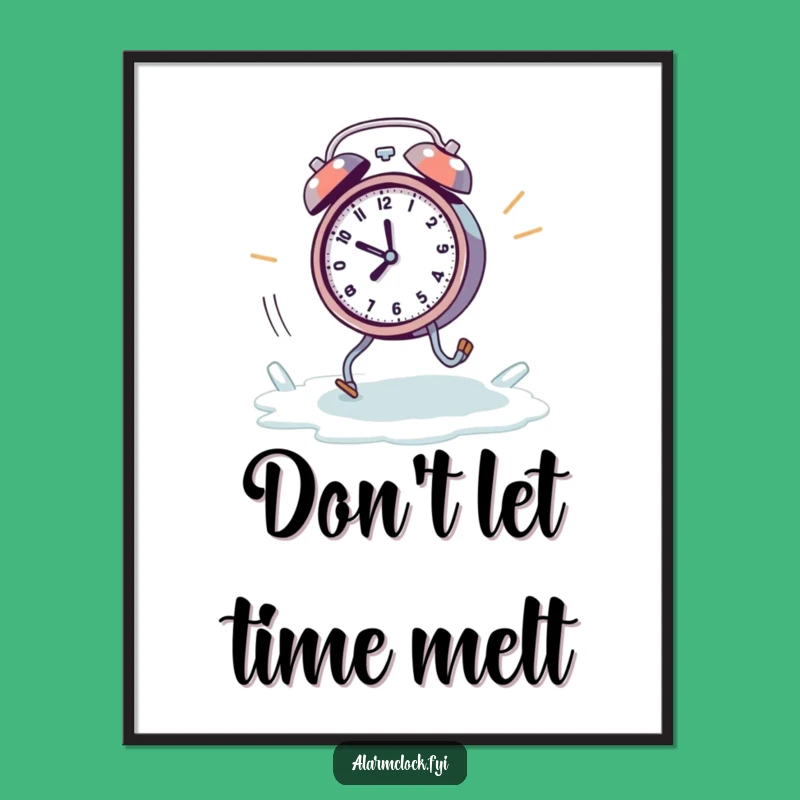 Funny Melting Clock Poster: Frantic Escape Art, Bring Urgency to Your Walls, Funny Gift