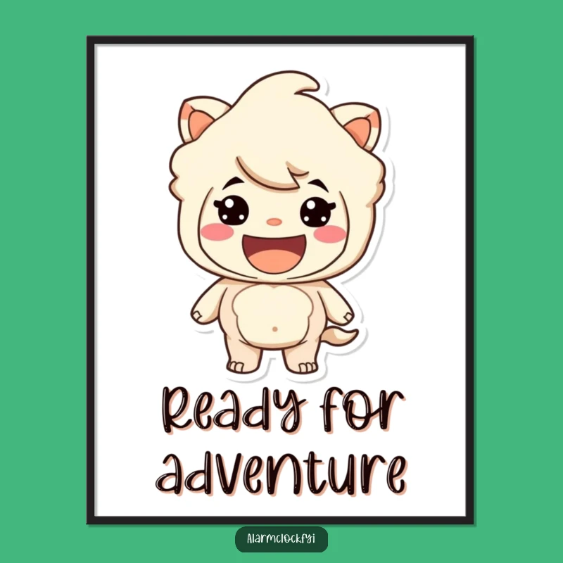 Funny Ready-to-Go Grinning Poster: Art for the Bold and Adventurous!