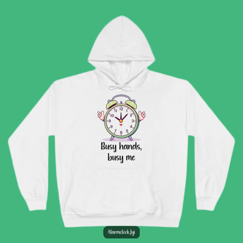 Funny Juggling Clock Hands Hoodie - Cozy and Hilarious 'Busy Bee' Gift