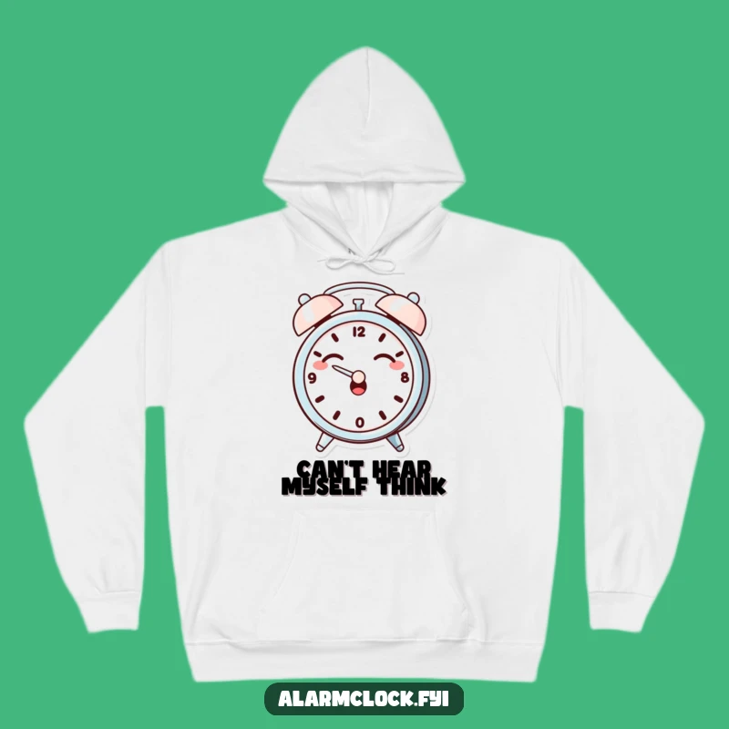 Funny Giggling Alarm Clock Hoodie, Cozy Dramatic Character, Warm Humor Gift