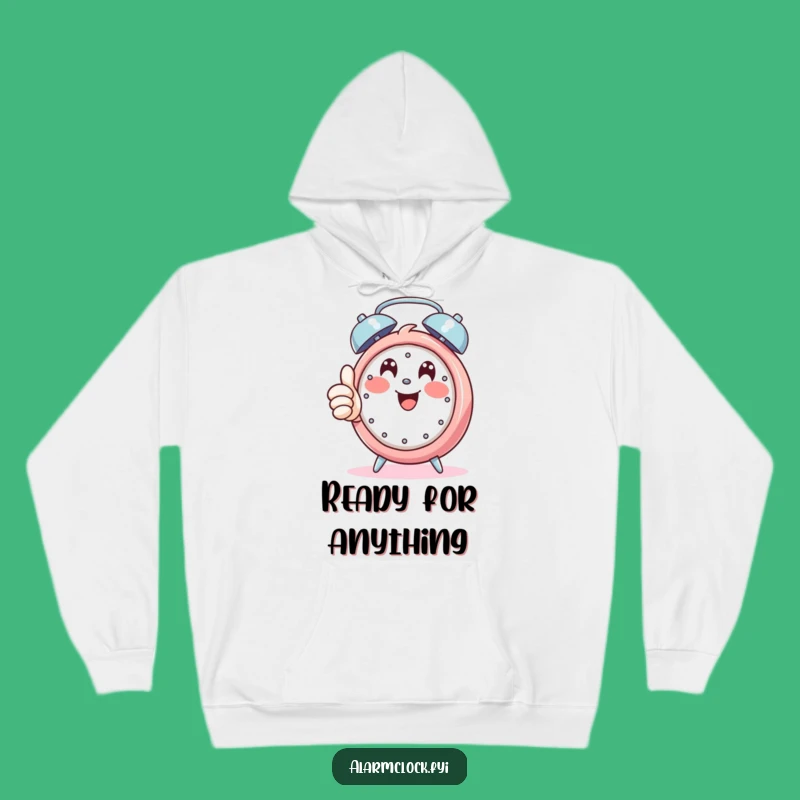 Funny Cheerful Morning Hoodie: Character Gives Thumbs Up, Warm Funny Gift