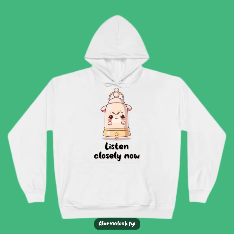 Funny Curious Bell Hoodie: Cozy Character's Stealthy Comfort