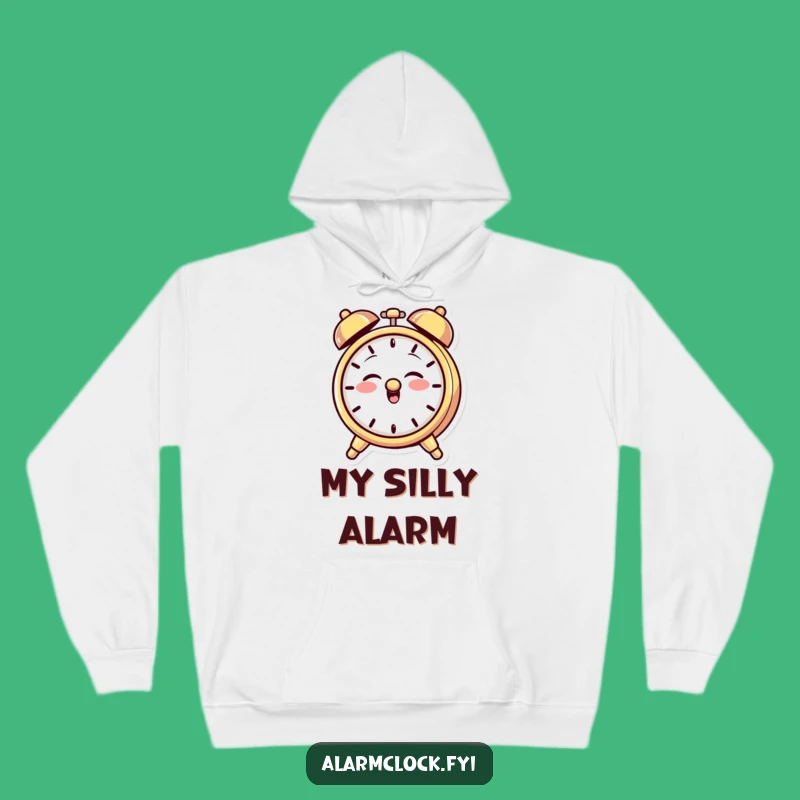Funny Giggling Alarm Clock Hoodie: Cozy Mischief for Playful Days Gift