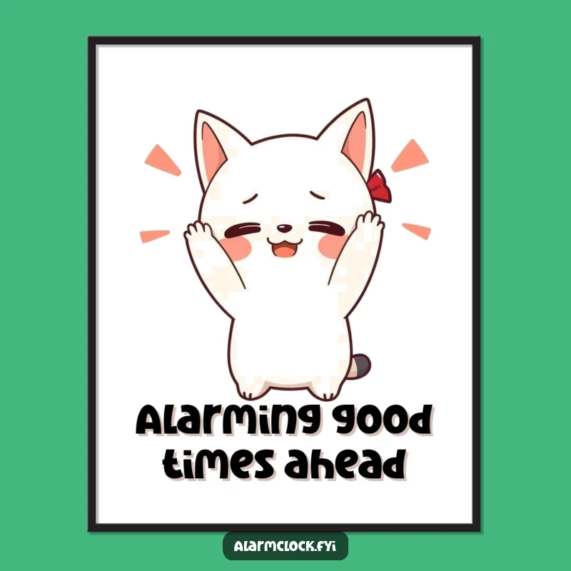 Funny Loud Alarm Free Printable Wall Art - Humorous Blushing Decor