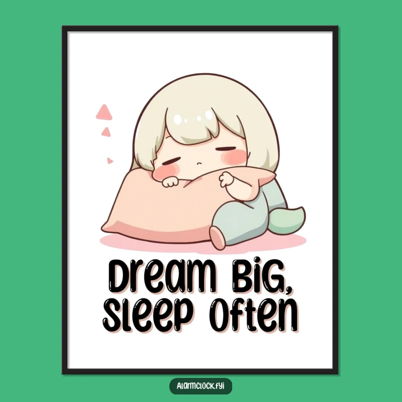 Funny Free Printable Wall Art: Snoozing Character, Cozy Downloadable Art for Peaceful Spaces