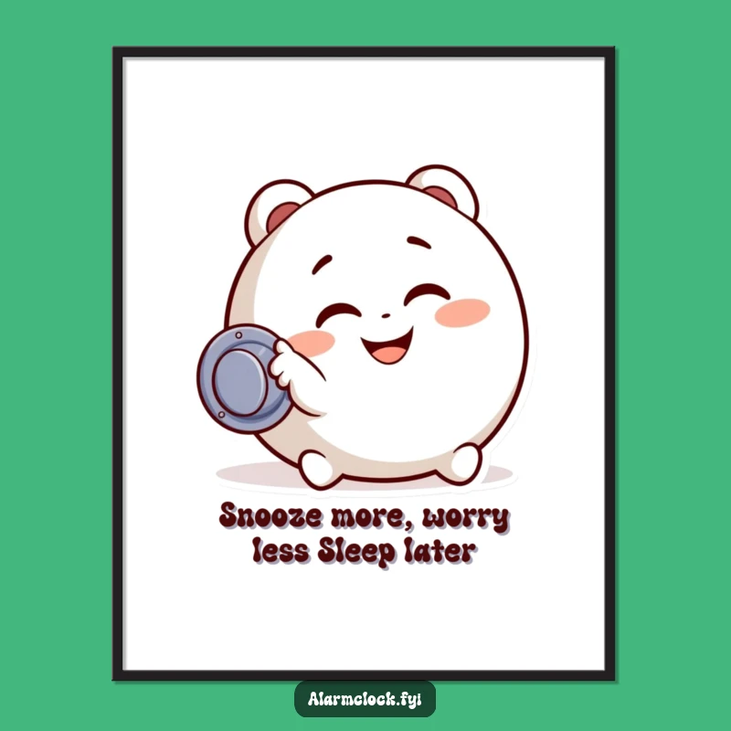 Funny Snooze Button Free Printable Wall Art - Humorous Downloadable Decor