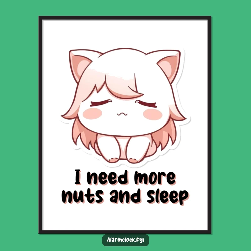 Funny Free Printable Wall Art: Sleepy Character Meme Decor - Downloadable Gift