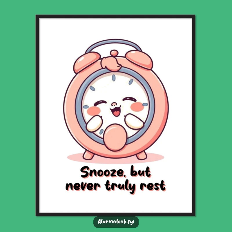 Funny Free Printable Wall Art: Snooze Button Giggles Hilarious Downloadable Art