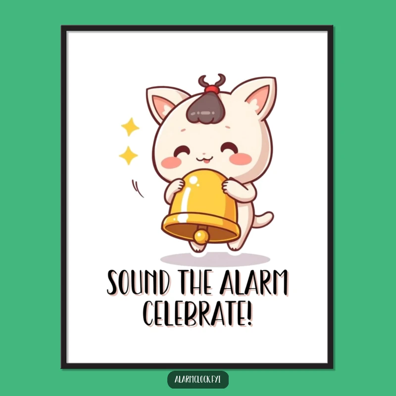 Free Printable Wall Art: Ringing Bell Art, Joyful Downloadable Decor