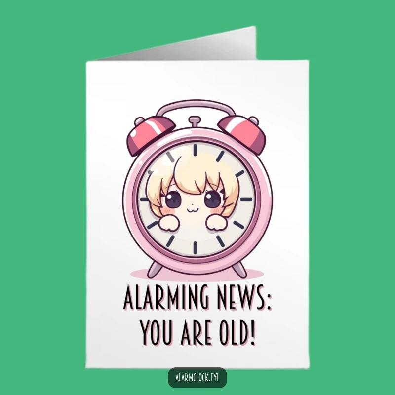 Free Printable Birthday Card: Curious Character Alarm, Funny Downloadable Gift for Him