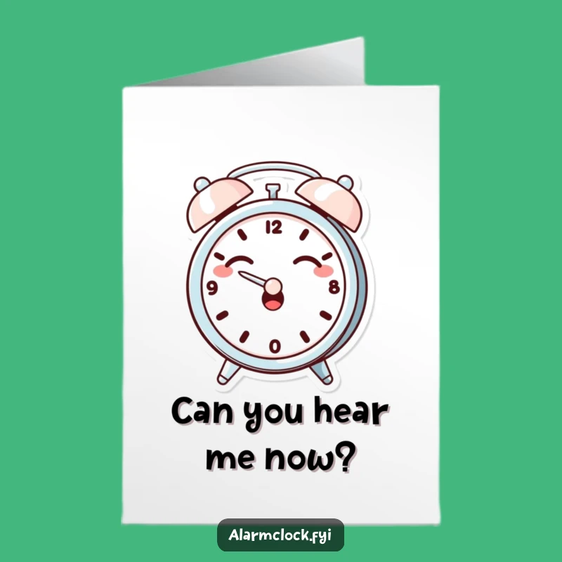 Free Printable Birthday Card: Giggling Clock - Funny Downloadable Gift