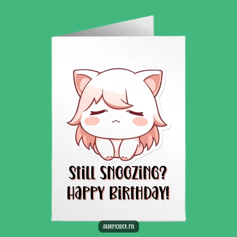 Free Printable Birthday Card: Sleepy Character Meme for Funny Gift Download