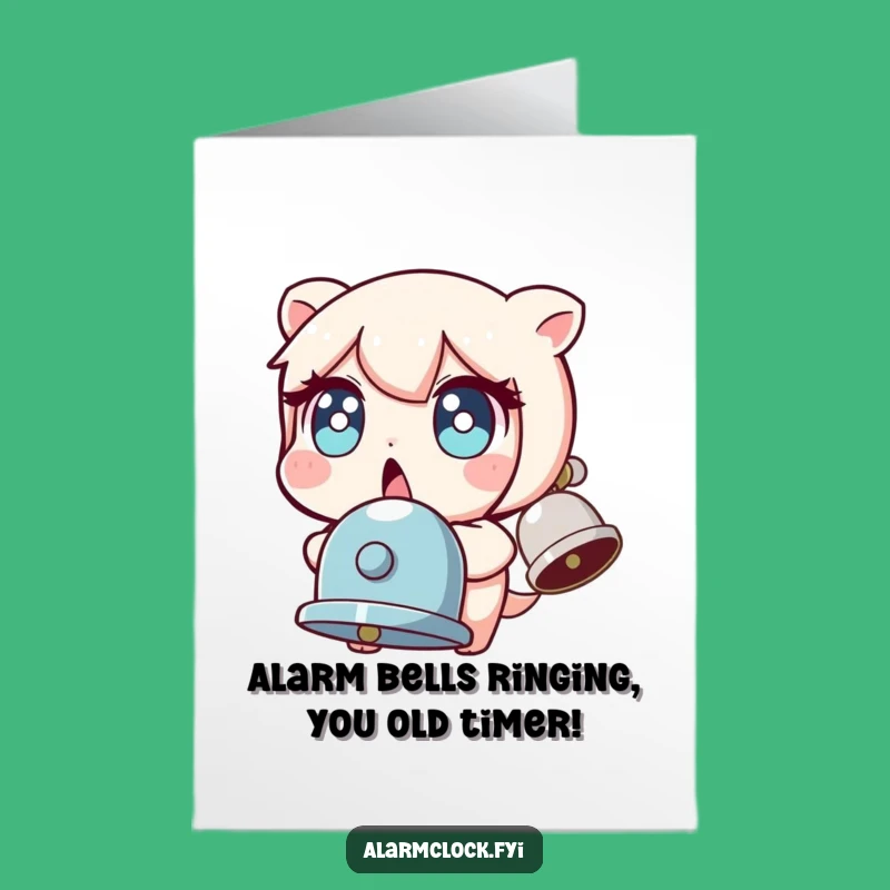 Free Printable Birthday Card: Surprised Bell Character Funny Downloadable Gift